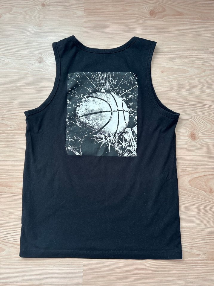 Erkek Siyah Nike Kolsuz Basket Antrenman Üstü - Görsel 4