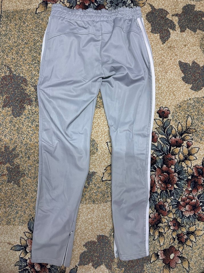 Unisex Gri Fermuarlı Spor Eşofman Altı - Görsel 2