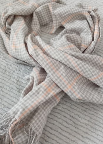 Bej Gri Keten Salaş Bohem Kadın omuz şalı - Görsel 4