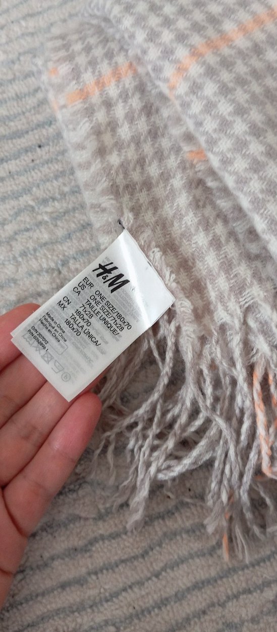 Bej Gri Keten Salaş Bohem Kadın omuz  şalı - Görsel 2