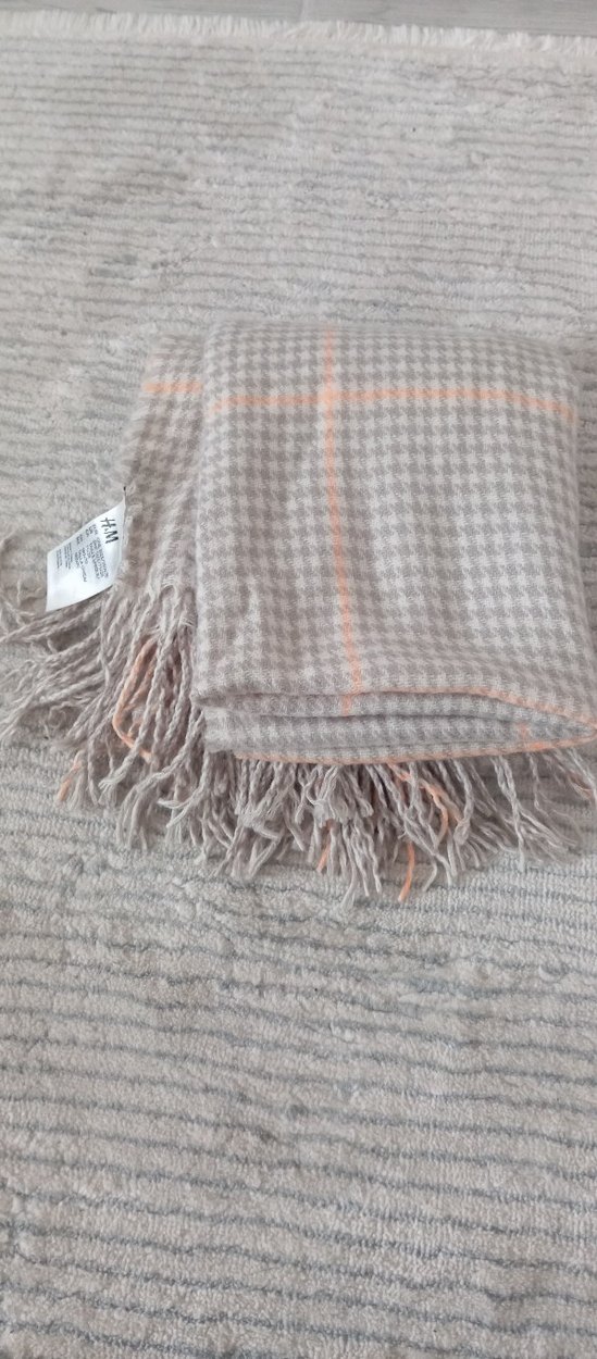 Bej Gri Keten Salaş Bohem Kadın omuz  şalı - Görsel 3