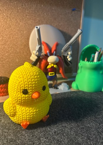 Sarı Renkli Sevimli Civciv Figürü 3D - Görsel 2