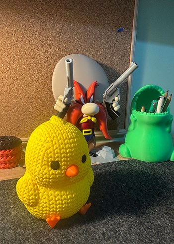 Sarı Renkli Sevimli Civciv Figürü 3D