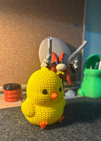 Sarı Renkli Sevimli Civciv Figürü 3D - Görsel 4