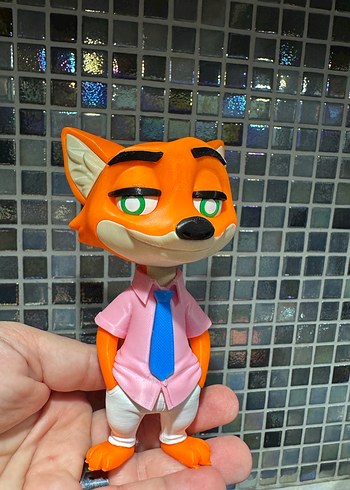 Renkli Turuncu Tilki Figürü 3D - Görsel 4