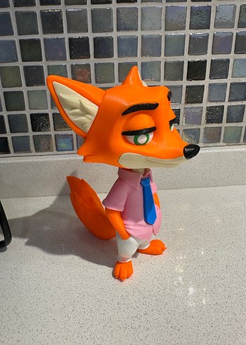 Renkli Turuncu Tilki Figürü 3D - Görsel 2