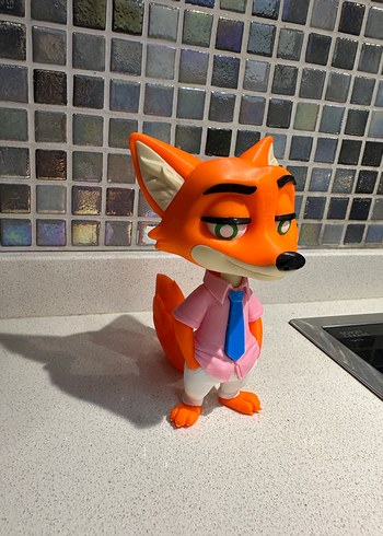 Renkli Turuncu Tilki Figürü 3D - Görsel 3