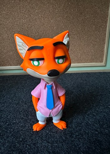 Renkli Turuncu Tilki Figürü 3D - Görsel 7