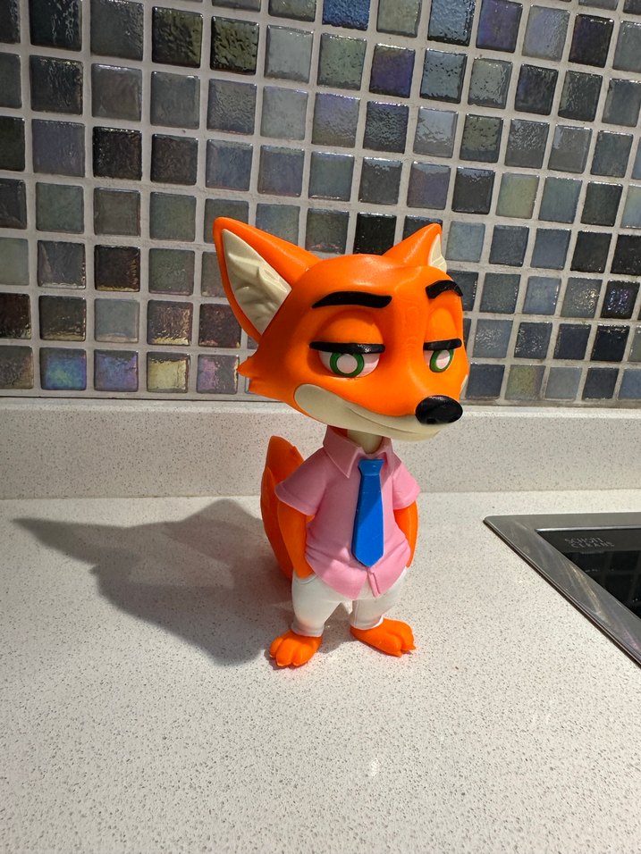 Renkli Turuncu Tilki Figürü 3D - Görsel 5