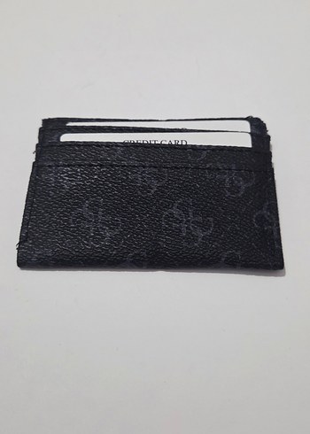 Siyah Deri Yılan Desenli Kartlık Cüzdanı - Görsel 2
