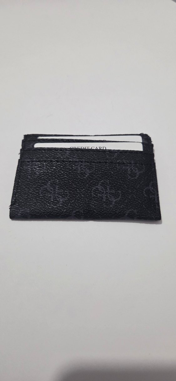 Siyah Deri Yılan Desenli Kartlık Cüzdanı - Görsel 2