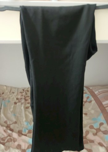 siyah tırtıklı toparlayıcı tayt - Görsel 4