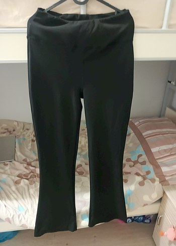 siyah tırtıklı toparlayıcı tayt - Görsel 3