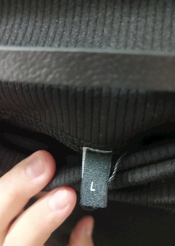 siyah tırtıklı toparlayıcı tayt - Görsel 2