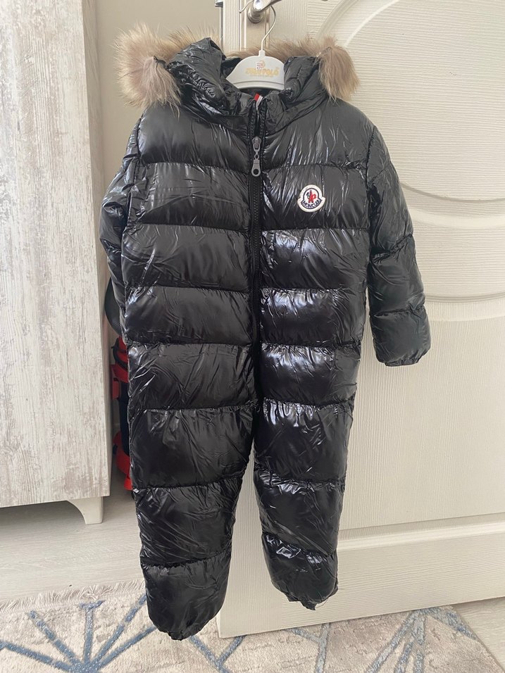 Kürklü Siyah Bebek Kayak Tulumu - Görsel 2