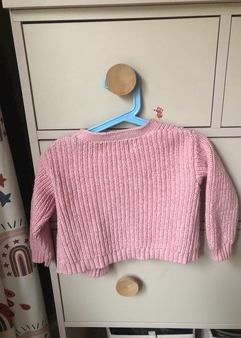 Hm Kız Çocuk Pembe Örgü Hırka - Görsel 2