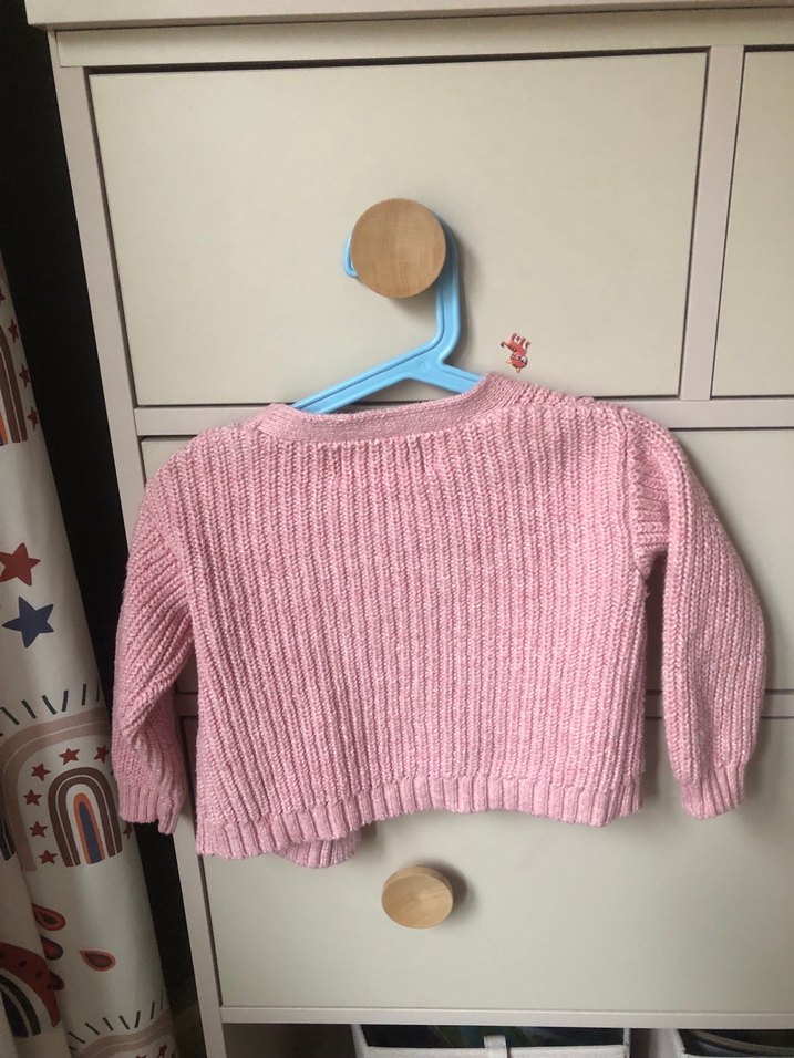 Hm Kız Çocuk Pembe Örgü Hırka - Görsel 2