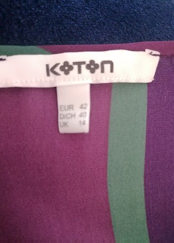 Çizgili, Kısa Kollu, Salaş Kadın Bluz - Görsel 3