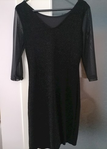 Uzun Kollu Siyah Midi Gotik Elbise - Görsel 2