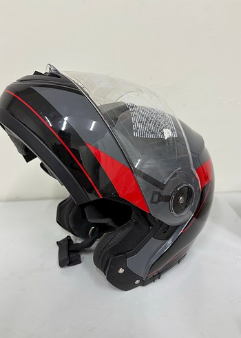 Zeus ZS-3050 BE7 Grey Red Çene Açılır Motosiklet Kaskı - Görsel 4