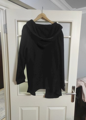 Siyah örme kalın hırka - Görsel 2