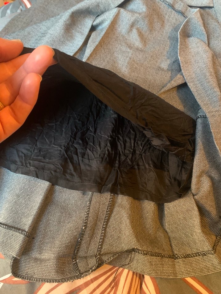 Düğmeli Gri Miidi Etek - Görsel 3