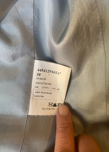 Gri çizgi desenli  kadın Takım Elbise - Görsel 5