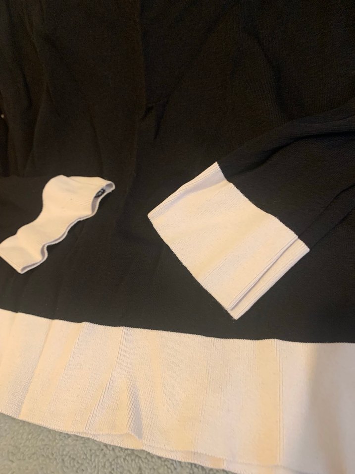 Uzun Kollu Siyah kadın Tişörtü - Görsel 2