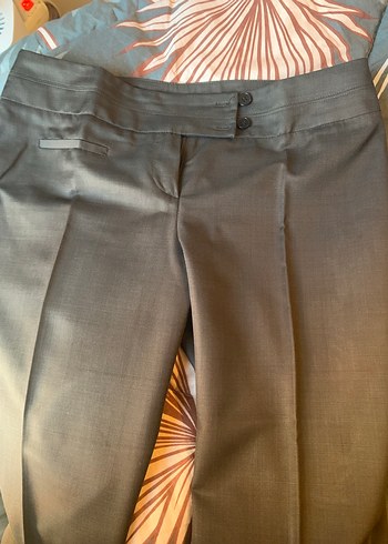 Düğmeli Kahverengi Kadın Ofis Takımı - Görsel 5