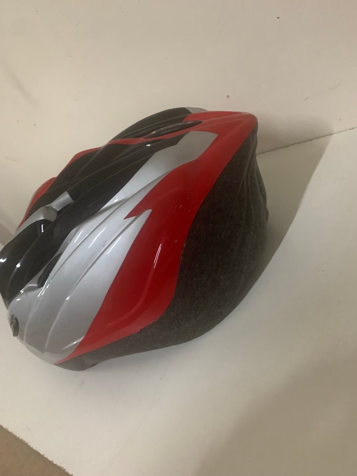 Kırmızı Gri Modern Bisiklet Kaskı - Görsel 3