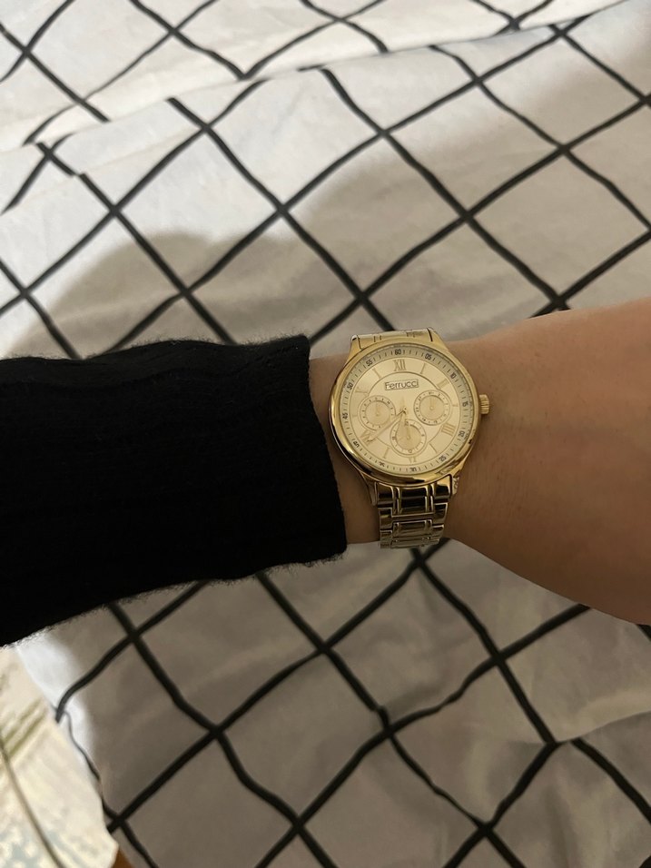 Kadın Kol Saati Altın Sarısı Ferucci - Görsel 3
