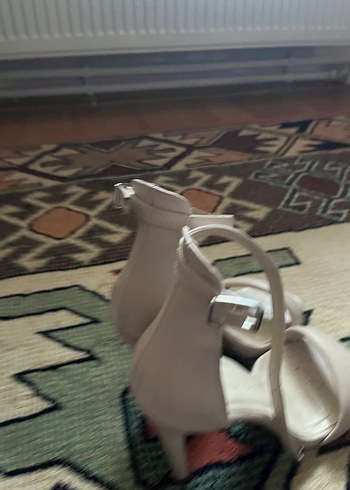 Bej Topuklu Kadın Abiye Ayakkabı - Görsel 4