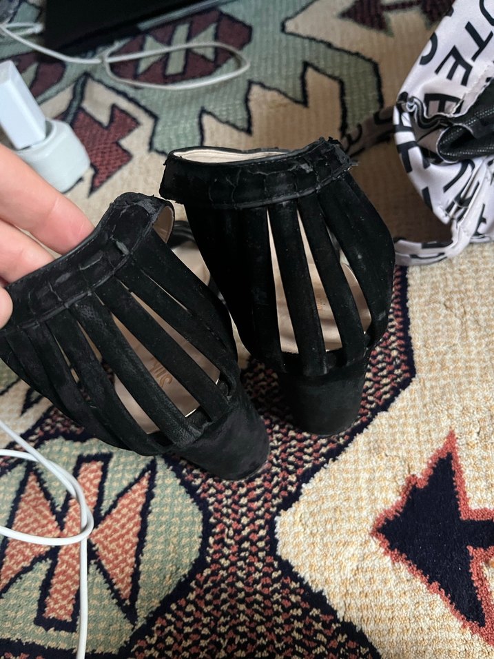 Siyah Blok Topuklu Kadın Ayakkabı - Görsel 2