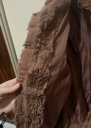 Kahverengi Kadın Suni Kürk Ceket - Görsel 5