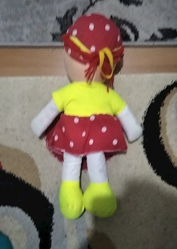 Renkli Puantiyeli Elbiseli Peluş Bebek - Görsel 3