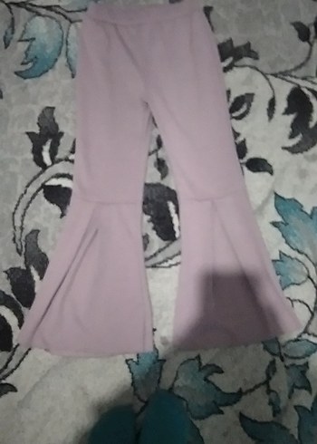 Pembe Pilili Bol Kesim Kadın Kumaş Pantolon - Görsel 2