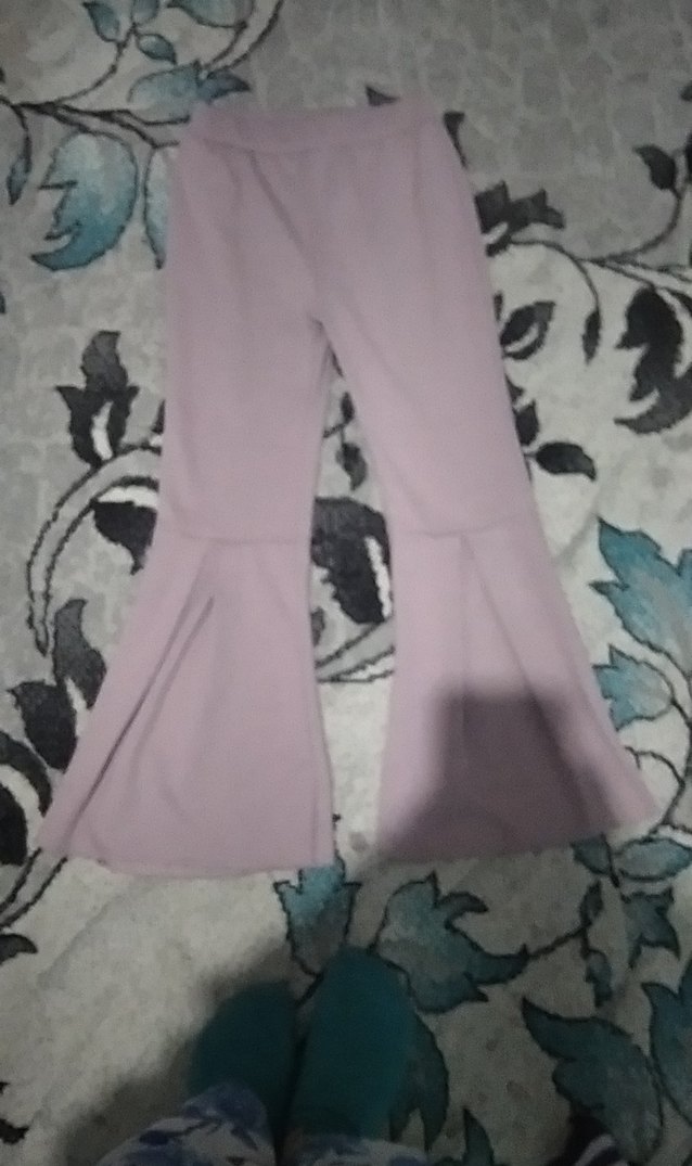 Pembe Pilili Bol Kesim Kadın Kumaş Pantolon - Görsel 2