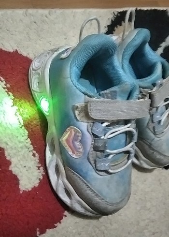 Kız Çocuk Gri Denim Bağcıklı Spor Ayakkabı - Görsel 4