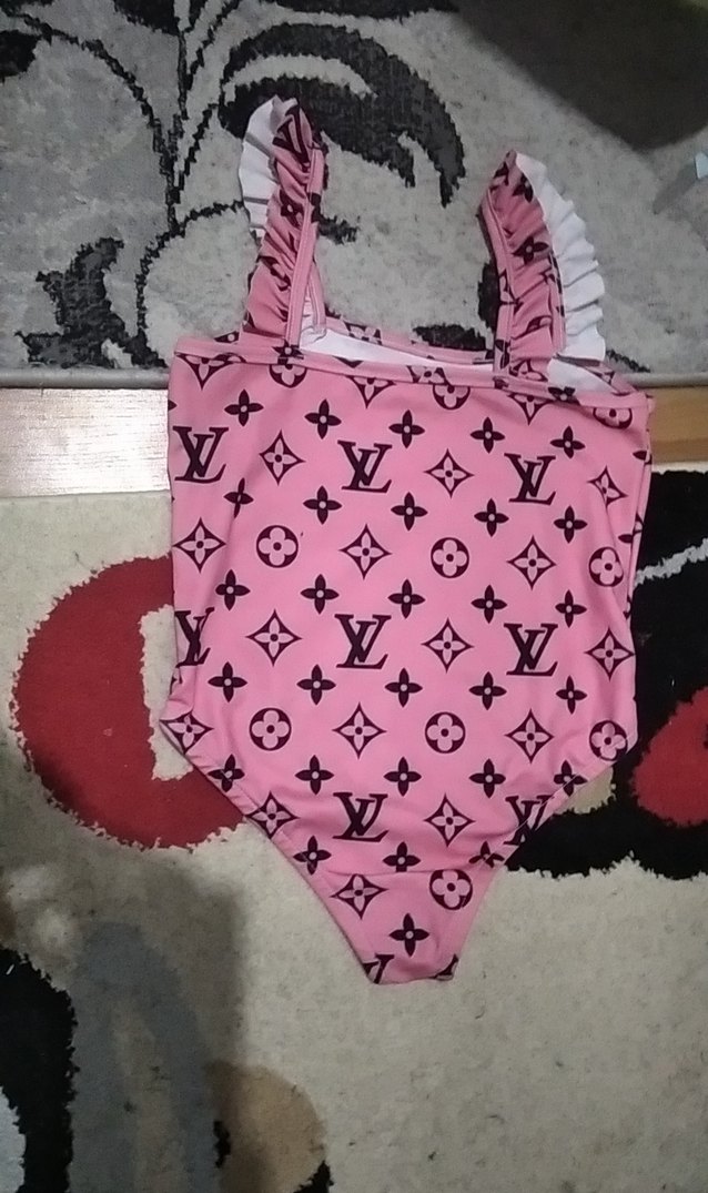 Kız Bebek Pembe Desenli Askılı Body - Görsel 3