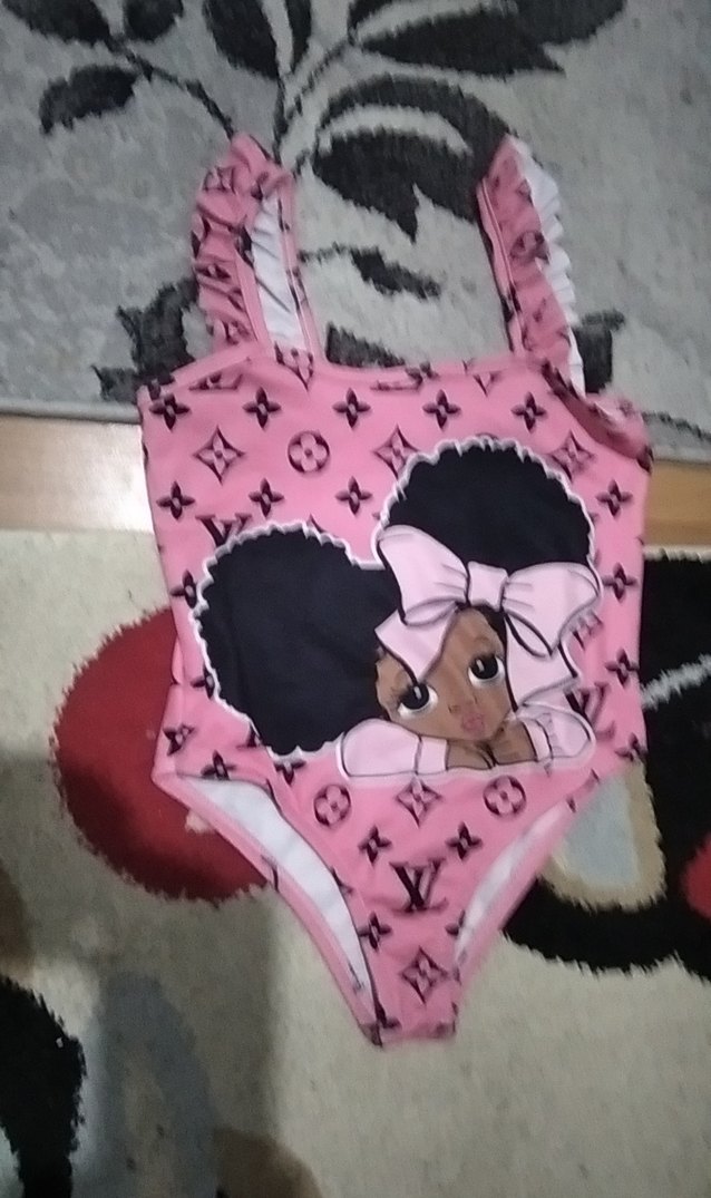 Kız Bebek Pembe Desenli Askılı Body - Görsel 2