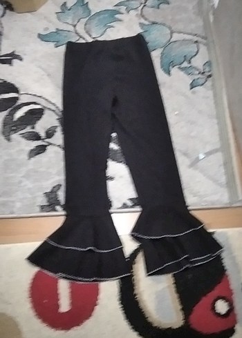 Kız Çocuk Siyah Volanlı Tayt - Görsel 2