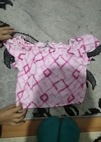 Kız Çocuk Pembe Fırfırlı Kolsuz Bluz - Görsel 3