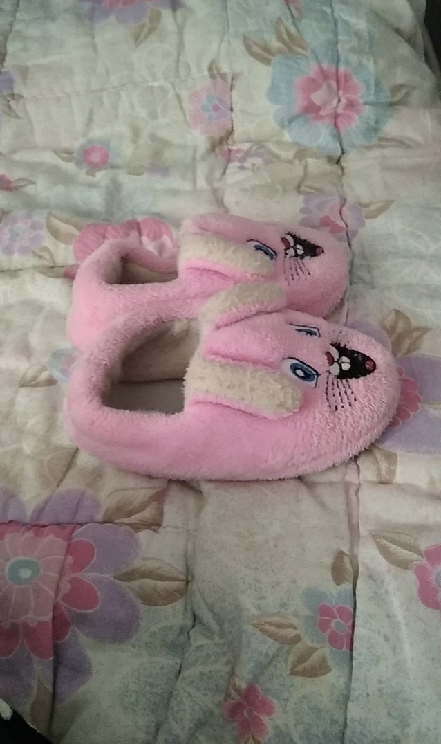 Kızlar için pembe peluş terlik - Görsel 3