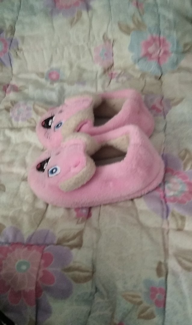 Kızlar için pembe peluş terlik - Görsel 2