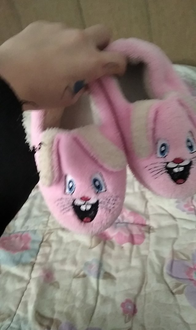 Kızlar için pembe peluş terlik - Görsel 5