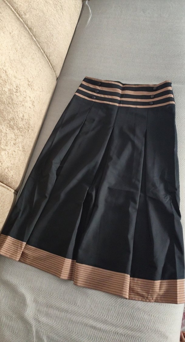 Kahverengi Siyah Kuşaklı Kadın Takım Elbise - Görsel 3