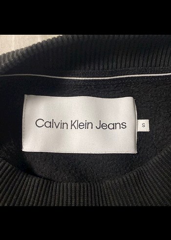 Calvin klein erkek siyah yarasa kol sweathsirt s - Görsel 3