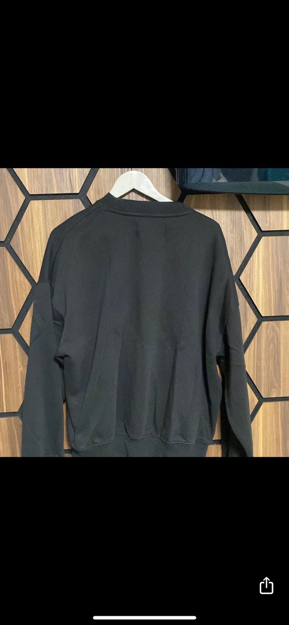 Calvin klein erkek siyah yarasa kol sweathsirt s - Görsel 2