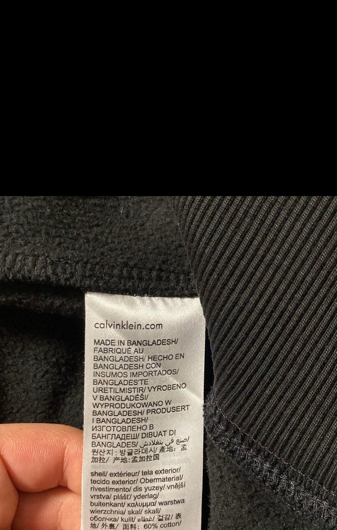 Calvin klein erkek siyah yarasa kol sweathsirt s - Görsel 4