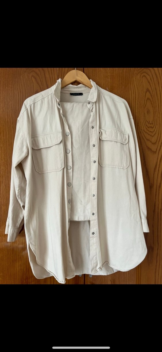 Bej Kadın Keten Cigarette takım - Görsel 2